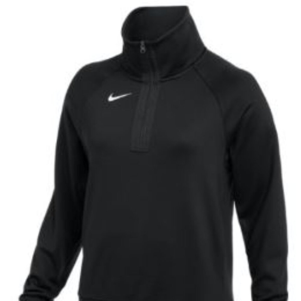 WOMEN'S NIKE Therma Mock Half Zip (LOOSE FIT) Black, Size L